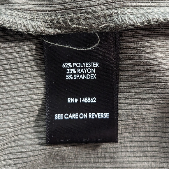 Torrid Midi Rib Asymmetrical Green Dress - Picture 6 of 7